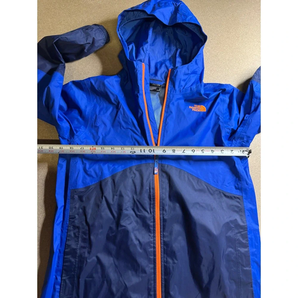 The North Face Boys Blue HyVent‎ Waterproof Rain Jacket Hooded Large 14/16